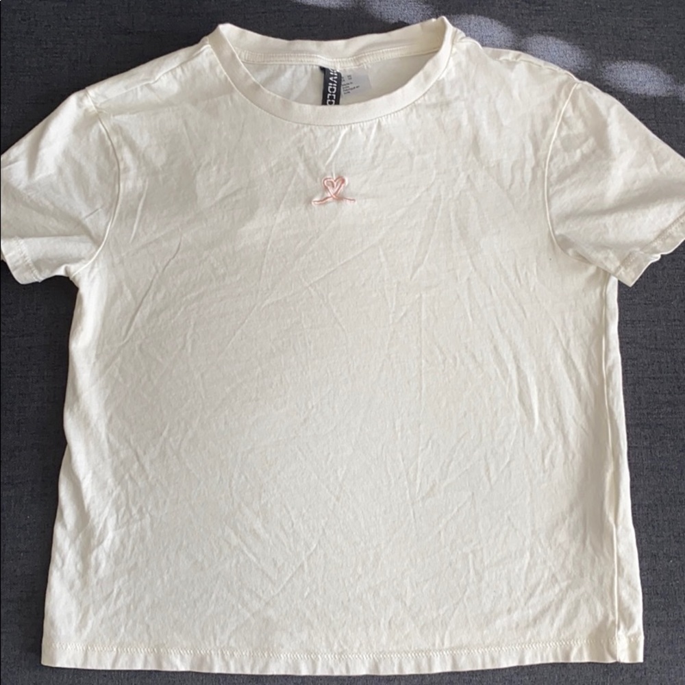 cream top, a little cropped